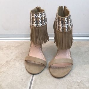 Chinese Laundry Woven Fringe Heels